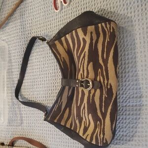 Kate Spade Zebra Print Hobo Bag - Brown and Black